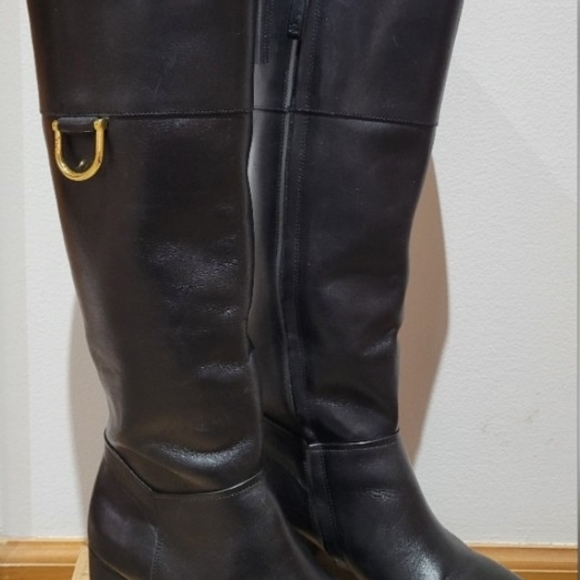 Ralph Lauren Black Riding Boots - Picture 3 of 16